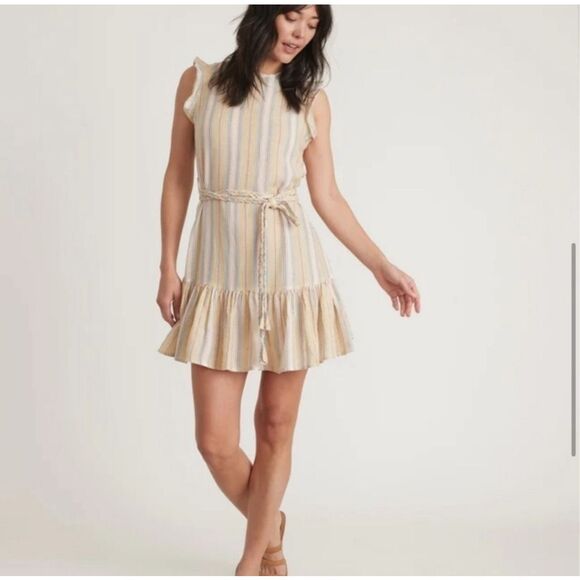 $128 Marine Layer Laney Mini Dress Beachy Stripe S m6 - Picture 2 of 7